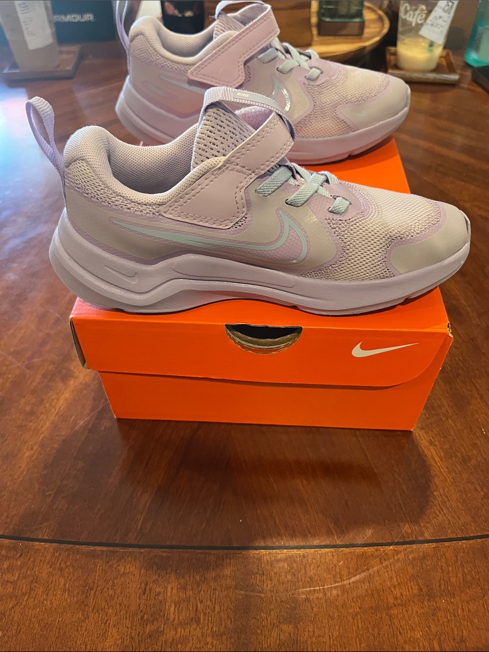 Nike Kids Lavender Velcro Athletic Sneakers - Picture 6 of 10